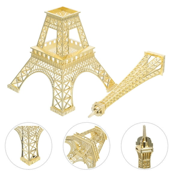 FUTUREORYY Vintage Golden Eiffel Tower Table Decor Made of Iron 32.0x12.0x12.0in 1Pcs