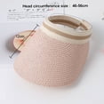 thumbnail image 2 of Sombrero de paja con protección solar para exteriores, con circunferencia de cabeza de 56 a 58 cm, con aleros grandes, antiultravioleta, para verano, 2 of 5