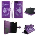 thumbnail image 1 of Butterfly Purple Wallet Folio Case for Iphone 8 8S Plus Fashion Flip PU Leather Cover Card Cash Slots & Stand, 1 of 2
