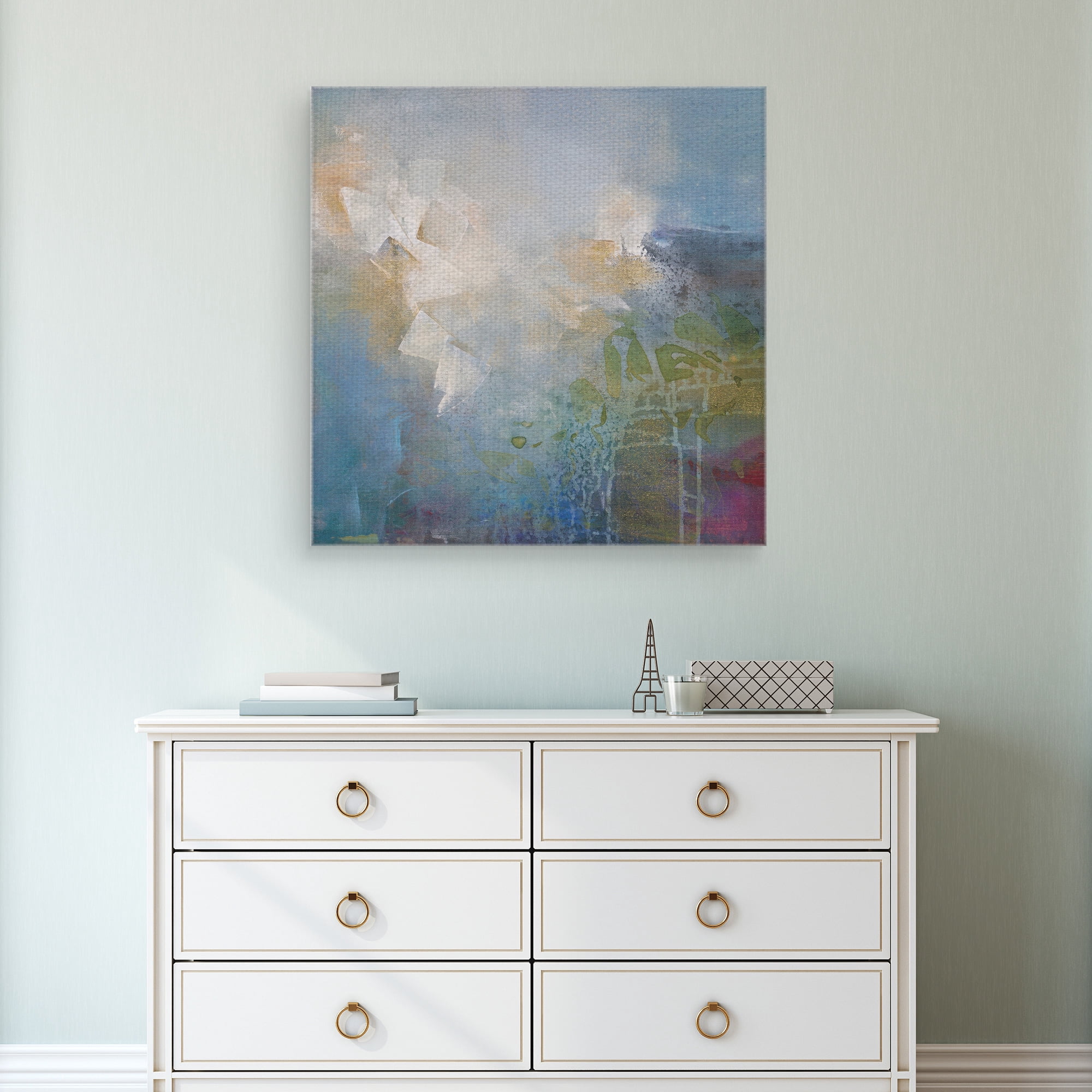 Masterpiece Art Gallery Segments Abstract By Karen Hale Canvas Art Print 30" x 30"