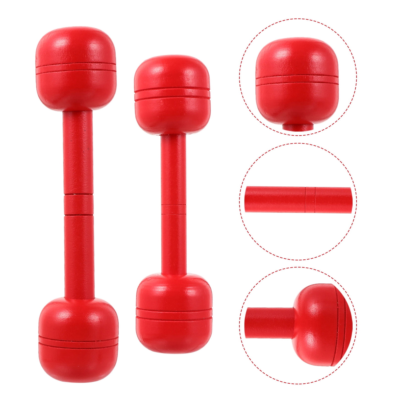Hytrove 2Pack Red Dumbbells for Kids Muscle Strengthening Barbell Shape