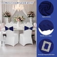 thumbnail image 3 of 100 Pack Spandex Stretch Chair Sashes Bows Elastic Chair Cover Bands Ties with Buckle Slider for Wedding Party Banquet Restaurant Baby Shower Chairs Decorations (Navy Blue), 3 of 14