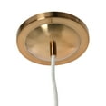 thumbnail image 4 of Creative Co-Op Robert Stevenson Lighting Presley - Caged Trumpet Metal Ceiling Light, Brushed Brass and White, 4 of 6