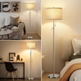 thumbnail image 2 of NATYSWAN Floor Lamp, Height Adjustable Standing Lamp Tall Lamp with Fabric Lampshade&Pull Chain Corner Floor Lamps for Living Room, Bedroom & Office Bulbs Not Included, 2 of 6