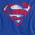 thumbnail image 2 of Superman War Torn Shield Women's T Shirt, Royal, 2X-Large, 2 of 6