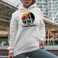 thumbnail image 2 of Funny Retro Rock or Mountain Climber, Don't Follow Me, I Do Stupid Things, White Hooded Sweatshirt or Hoodie, Small, 2 of 5