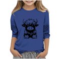thumbnail image 2 of Lovzfmll T-Shirt Graphique à Manches 3/4 pour Enfants, Col Rond Décontracté, Style Col Rond pour Tout-Petits 3-4 Ans, 2 of 4