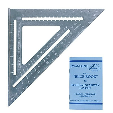 Swanson Tool - Swanson T0108 Big 12 Speed Square Layout Tool with Blue Book, Heavy gauge aluminum with matte finish to prevent glare By Swanson Tool