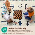 thumbnail image 4 of Design&I 6'x9' Ultra Soft Area Rug, Fish Cobalt Fishing Hooks Creatures Bubble Dots Symmetrical Hunting None Fluffy Washable Non Shedding for Guest Room Bedroom Living Room, 4 of 7