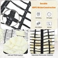 thumbnail image 4 of Harper & Bright Designs Outdoor Hanging Chair with Stand, Indoor Foldable Rattan Egg Swing Chair with Iron Frame and Plush Cushion & Removable Headrest for Porch Garden Balcony, Black+Beige, 4 of 20