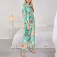 thumbnail image 3 of Fotbe Elephant and Flowers Pattern Long Sleeve Pajama Set for Women,Sleepwear Set,2-piece Loungewear Set,Soft PJs Comfy Nightwear with Pockets -XX-Large, 3 of 7