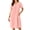 Light Pink, variant on Cotton Nightgowns for Women with Pocekts Short Sleeve House Dress Floral Printed Night Gown Sleepwear Lounge Mumu Dress