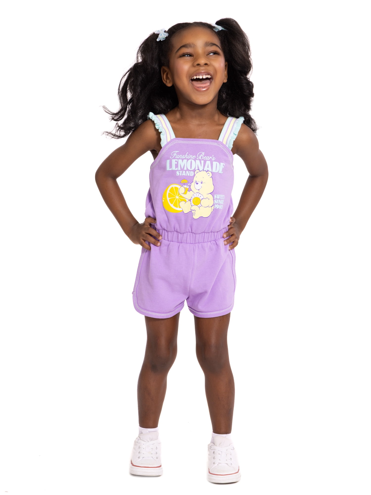 Care Bears Toddler Girls Sleeveless Romper, Sizes 12M-5T