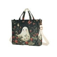 thumbnail image 7 of FORMRS Womens Corduroy Tote Bag Crossbody Shoulder Handbag with Pocket, Happy Ghost, 7 of 7
