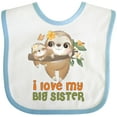 thumbnail image 3 of Inktastic Sloth I Love My Big Sister Boys or Girls Baby Bib, 3 of 4