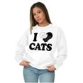 thumbnail image 5 of I Love Cats Cute 2 Kitties Yin Yang Women Crewneck Sweatshirt Brisco Brands X, 5 of 6