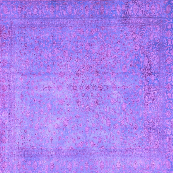 Ahgly Company Indoor Square Persian Purple Traditional Area Rugs, 4' Square