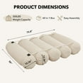 thumbnail image 3 of LEHZROAJ 3 in 1 Corduroy Bean Bag Chair with Pillow, Cozy Folding Sofa Bed for Adults Memory Foam Filled No Assembly for Living Room Bedroom,Gray, 3 of 8