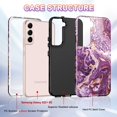 thumbnail image 2 of CASEFIV for Samsung Galaxy S22+/S22 Plus 5G Case,Marble Pattern Heavy Duty Shockproof Full Body Protective Covers for Women Girls,Purple, 2 of 8