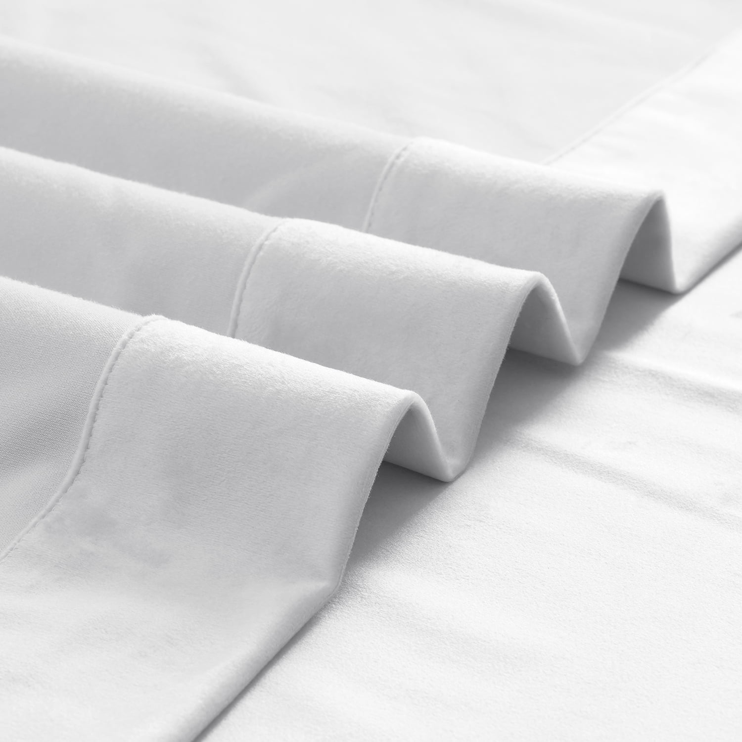 HPD Half Price Drapes Basic Deluxe Velvet Room Darkening Curtains with Rod Pocket - 2 Panels Set - Window Curtains for Living Room & Curtains for Bedroom, 50W X 120L, White