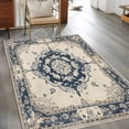 thumbnail image 3 of 3'x5' Area Rugs, Navy Blue Boho Indoor Outdoor Area Rug for Living Room Bedroom, Retro Southwestern Ethnic Geometric Washable Bathroom Rugs Kitchen Floor Carpet Mats Home Decor Aesthetic, 3 of 8