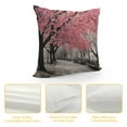 thumbnail image 4 of COMIO  Throw Pillow Cover Blossoms in Central Park Landscape Cherry Trees Forest Spring Season Picture Decorative Pillow Case Funny Home Decor Square Cushion Pillowcase, 4 of 5