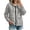 Gray, variant on Womens Hooded Wind‑Resistant Waterproof Outer Coat Zipper Pockets for Weekend Casual Excursions