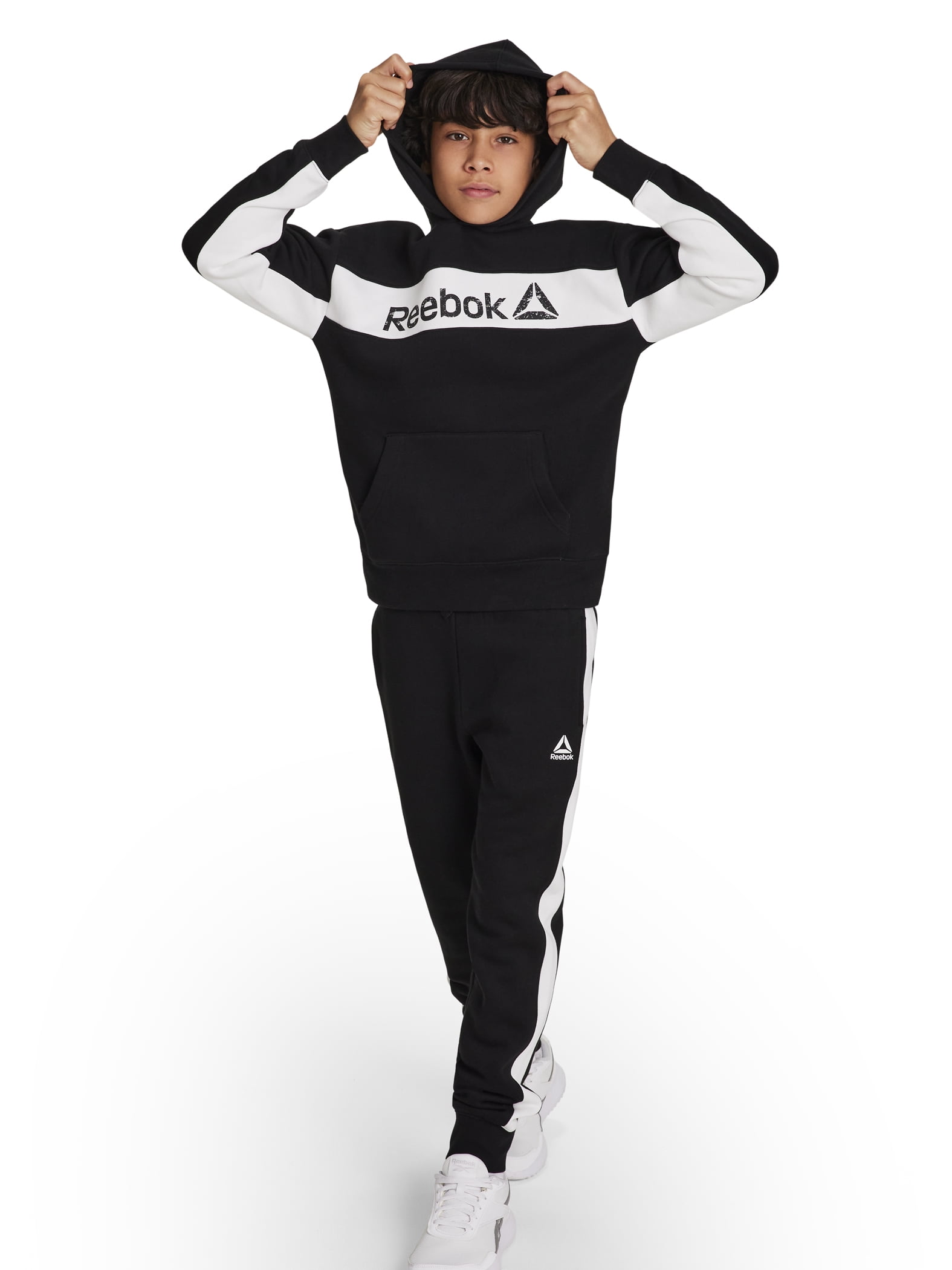 Reebok Boy's Colorblock Fleece Hoodie, Sizes 4-18