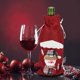 thumbnail image 3 of Bonita funda para botella de vino tinto, bolsa con cordón, suministros de decoración del hogar navideño (hombre de nieve rojo), 3 of 5