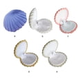 thumbnail image 6 of Linyer Jewelry Case Shell Shape Cute Fashion Wedding Holiday Ring Necklace Pendant Gifts Box Portable Packaging Container Pink, 6 of 6