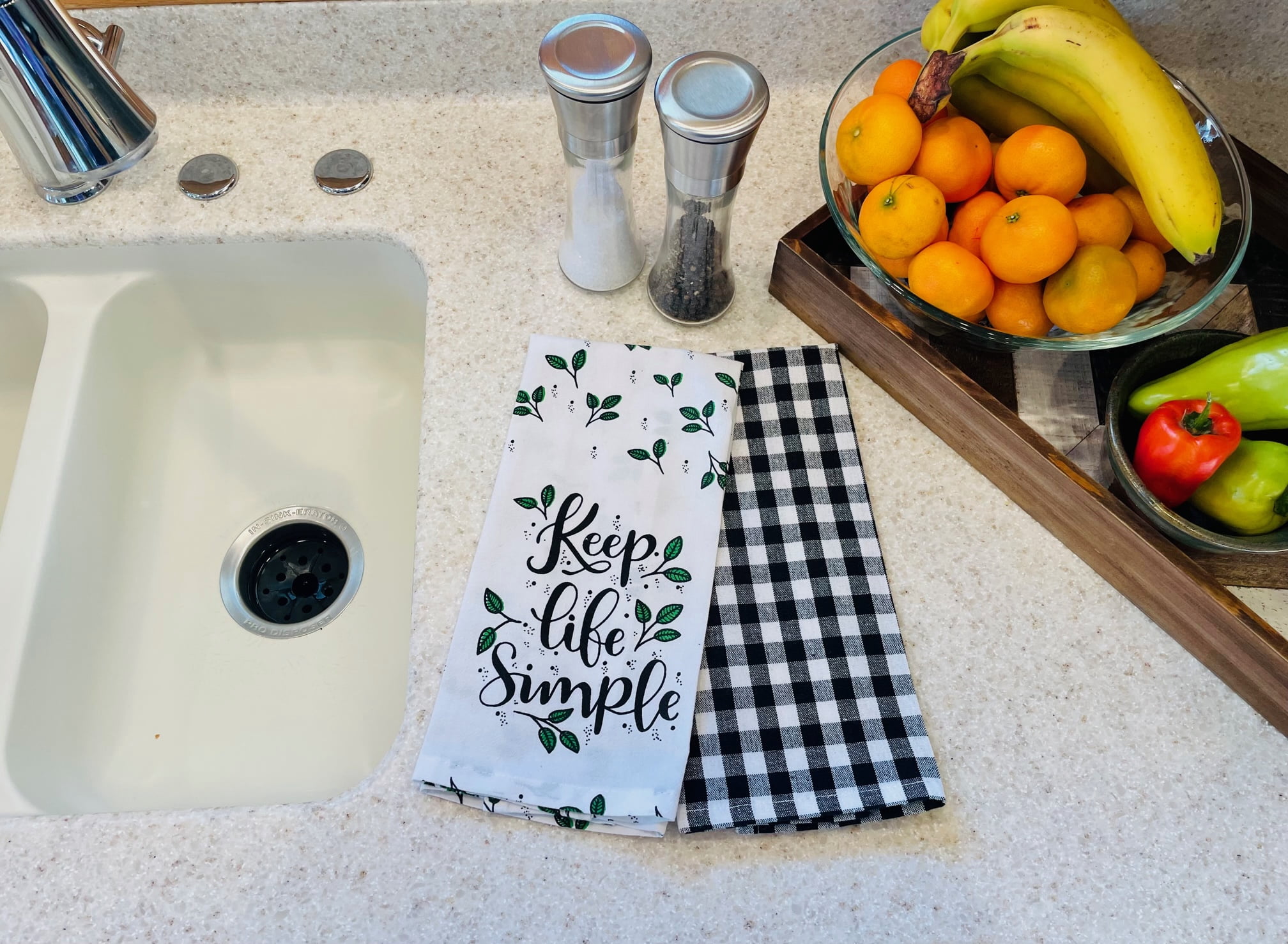 Decorative Buffalo Plaid Kitchen Towels Set of 8 Cute Flour Sack Dish Towels 100% Cotton Home Use