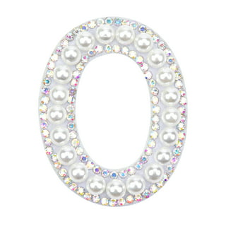 52 Pieces Self Adhesive Pearl Rhinestone Letter Patches AZ Bling Rhinestone  Letter Stickers Glitter Rhinestone Alphabet Appliques Initial Letter