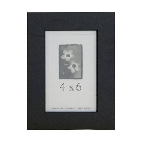 Frame USA 4" x 6" Square Glass Picture Frames, Black