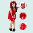thumbnail image 5 of Girls Elf Dress Girls Christmas Dress Girls Short Sleeve Dresses Christmas Outfits for Girls Party Outfit 7-8 Years, 5 of 7