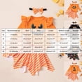 thumbnail image 3 of Ulanda My 1st Halloween Newborn Baby Girl Pumpkin Romper Dress Tutu Onesie Infant Halloween Outfits Fall Winter Clothes (Red, 12-18 Months), 3 of 6