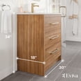 thumbnail image 2 of Eviva Curio 30"W x 18"D Walnut Bathroom Vanity with White Carrara Quartz Countertop and Undermount Porcelain Sink, 2 of 10