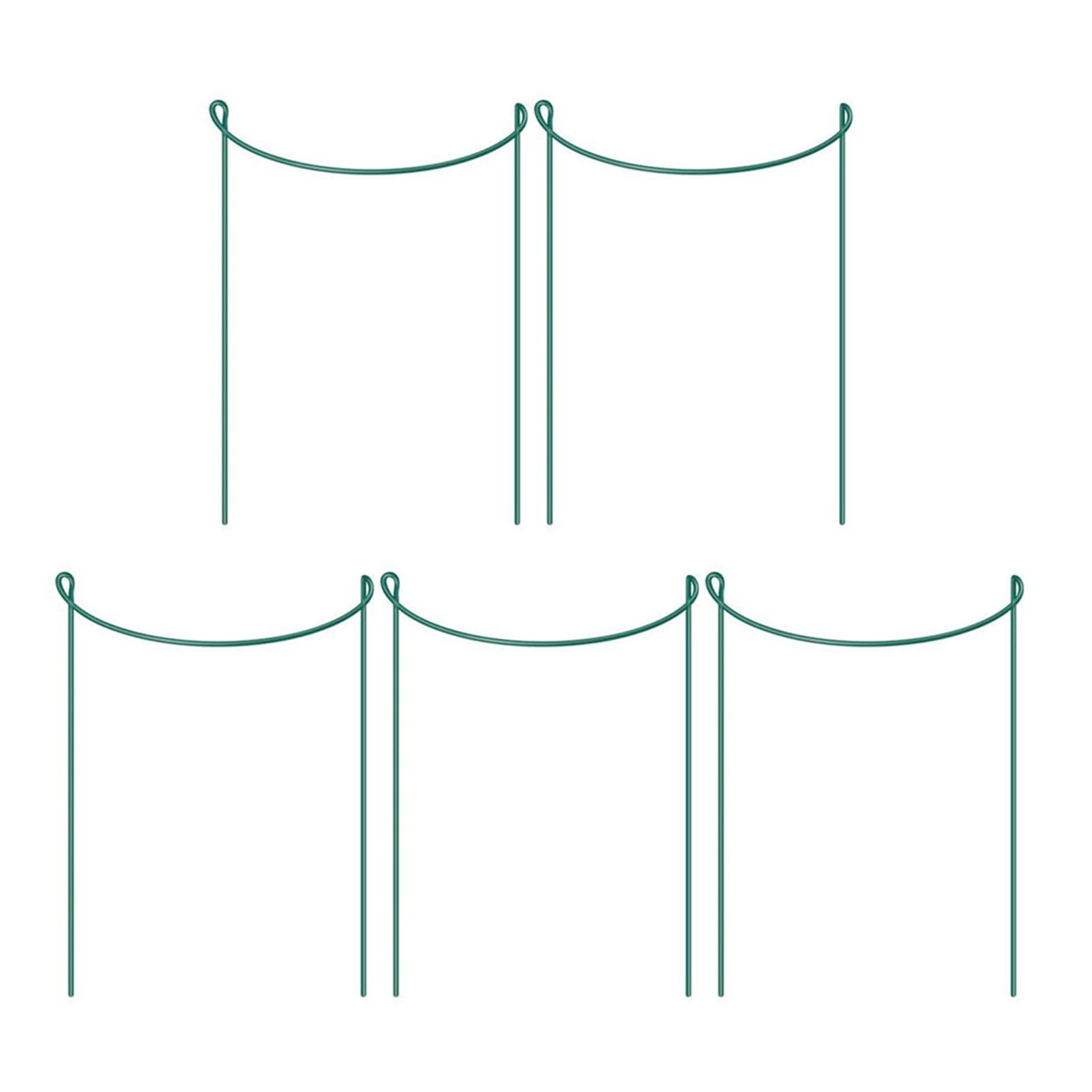 OIUR Plant Support Stakes Half Round Top Metal Plant Stake Peony Cages And Supports Garden Plant Support Rings for Outdoor Indoor Plants Tomato Hydrangea