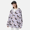 thumbnail image 4 of Pofeuu Dachshund Dog Print Sun Protection Outdoor Lightweight Full Zip UV Cooling Hoodie Long Sleeve Summer Clothing for Outdoor Hiking-Large, 4 of 5