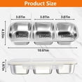 thumbnail image 2 of ABCISI 2Pack Stainless Steel Snack Box Container, Reusable Metal Bento Box, Leak Proof 3 Compartment Divided Food Storage Containers for Travel Home Picnic Work (clear lids), 2 of 11