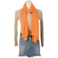 thumbnail image 2 of INSPIRAR CHIC Bufanda de Chiffon Sólido para Mujeres Ligera Suave Sheer Larga Envoltura para la Cabeza Chal Bufandas Naranja Fluorescente 68.9x27.6 pulgadas, 2 of 7