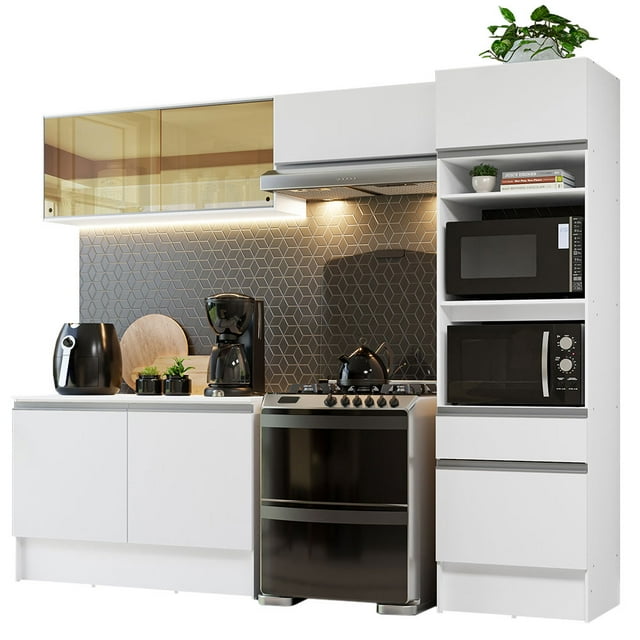 Cocina Integral Completa Madesa Diamante 260cm Diamante 02 Blanco
