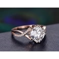 thumbnail image 4 of 1.25 ct Infinity Moissanite & Moissanite Wedding Ring with 18k Gold Plating, 4 of 6