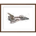 thumbnail image 2 of Art.com Cut-Away Diagram of the Space Shuttle Photo, Brown Frame Wall Art, 29" x 23", 2 of 5