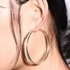 thumbnail image 2 of Vintage Pendientes de aro grande Thin Dangle Elegante Rhinestone Pendientes de boda para las mujeres, 2 of 2