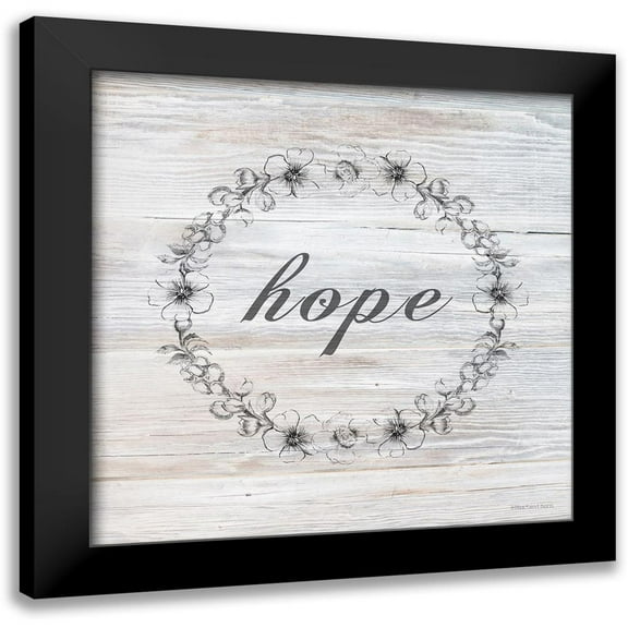 Bluebird Barn 12x12 Black Modern Framed Museum Art Print Titled - Hope