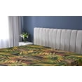 thumbnail image 5 of Ambesonne Leafy Design Fitted Sheet, Modern Feels Tropical, Twin XL Size, Vermilion Lime Green, 5 of 5