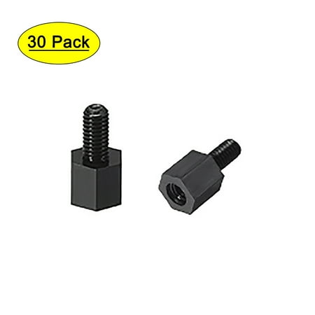 

M3x5mm+6mm Male to Female Hex Nylon Spacer Standoff 30pcs