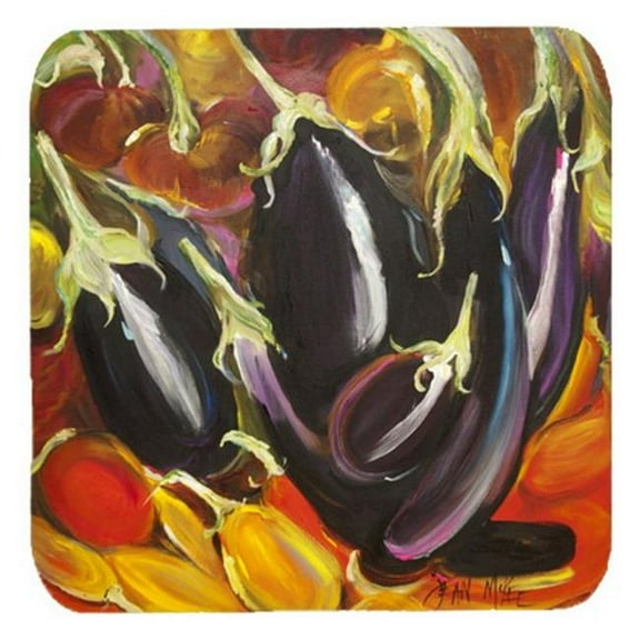 Eggplant Foam Coasters, Set Of 4