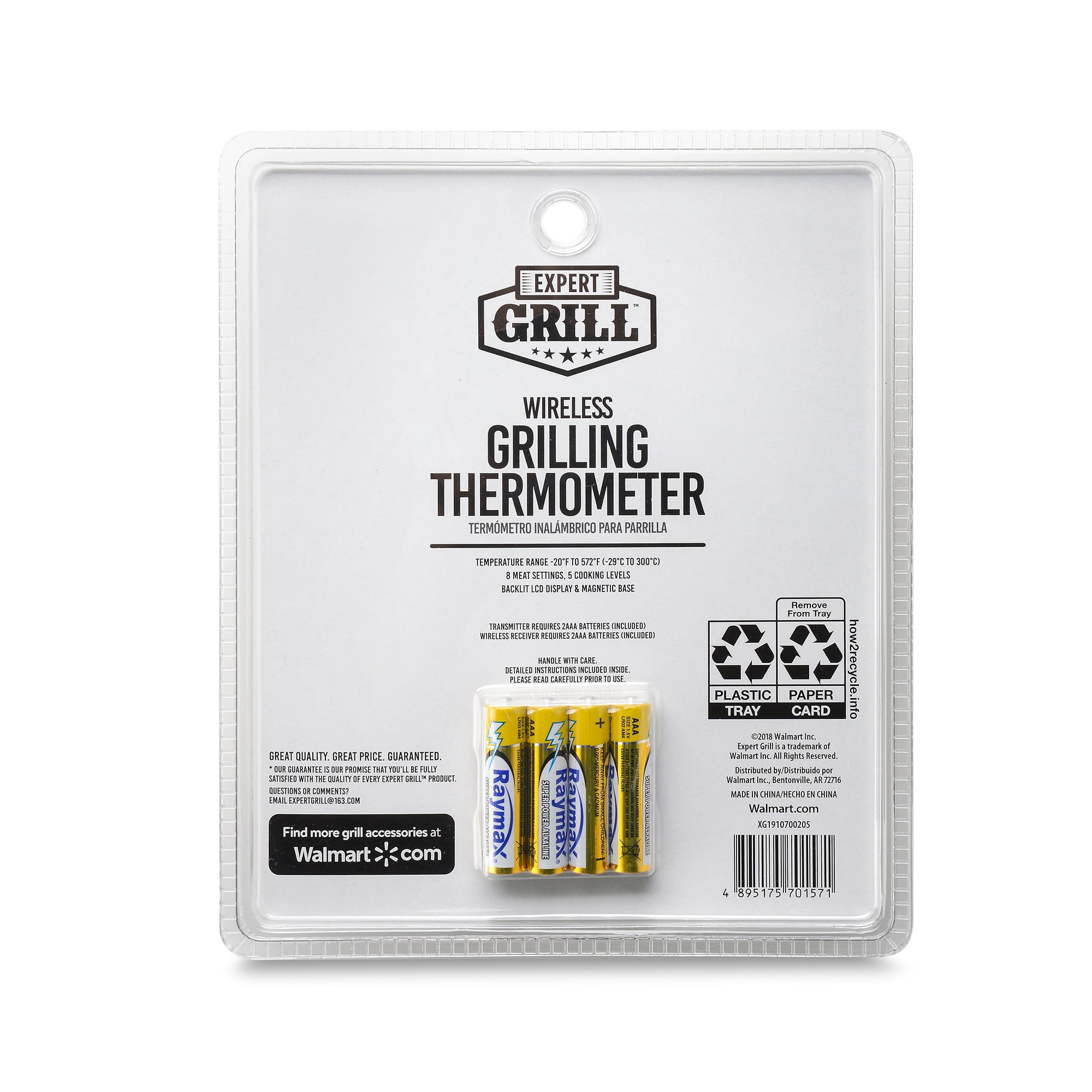Expert Grill 3 Deluxe Thermometer Heat Indicator: 00016