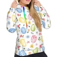 thumbnail image 5 of Yiaed Easter Egg3 Print Womens Casual Hoodies Crew Neck Long Sleeve Sweatshirts With Pocket Pullover Tops Women's Hooded Sweatshirt-Large, 5 of 5